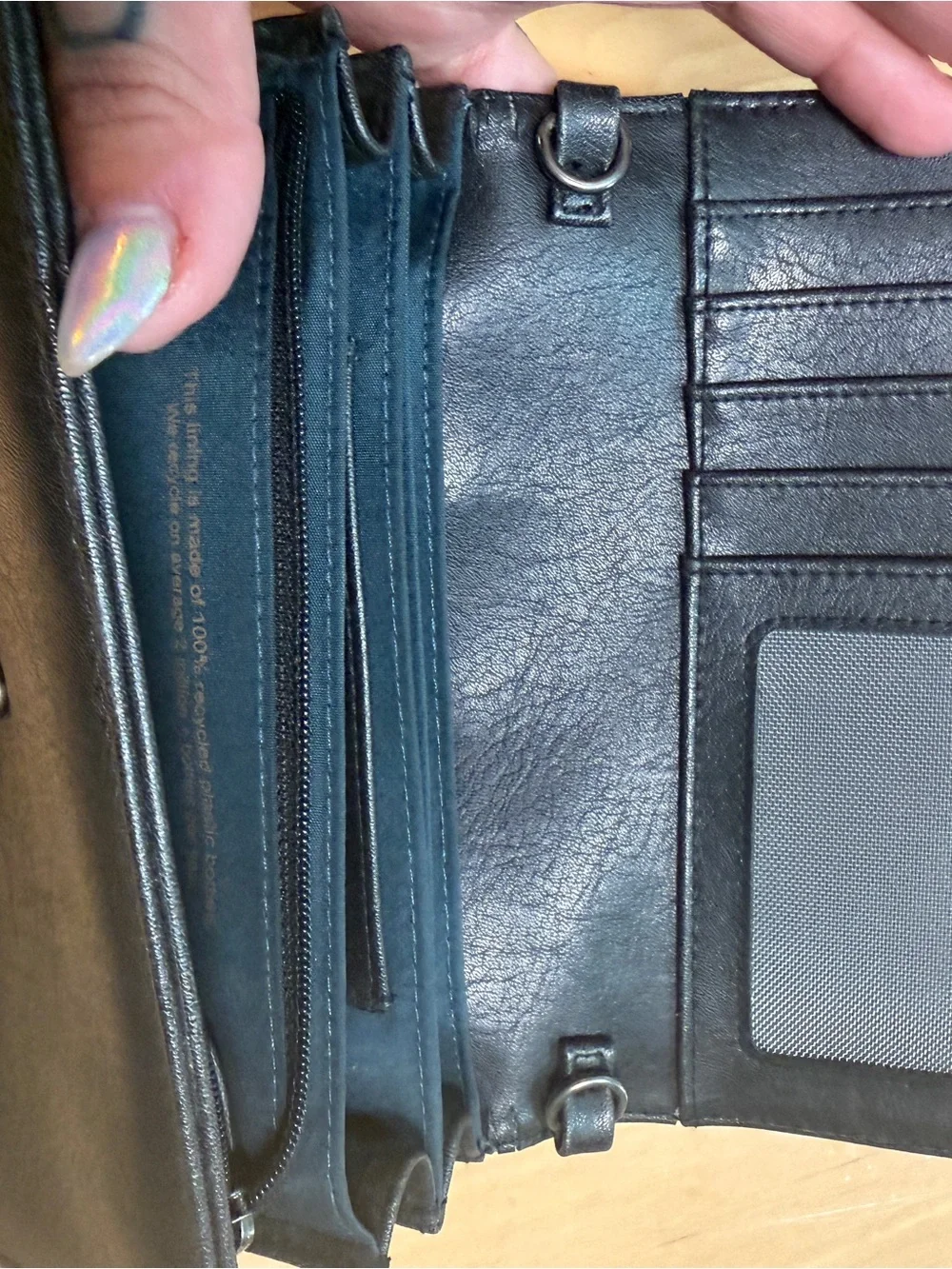 Matt & Nat Black Vegan Leather Long Wallet